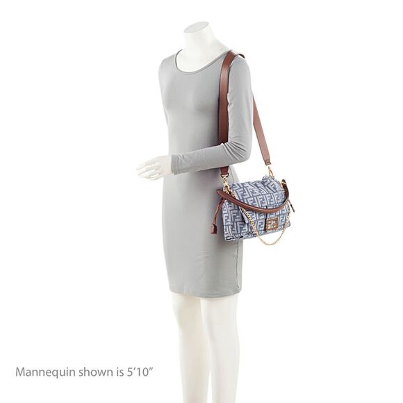 Fendi Denim Zucca Mamma Baguette Shoulder Bag - Picture 5 of 10